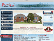 Tablet Screenshot of ci.rowlett.tx.us